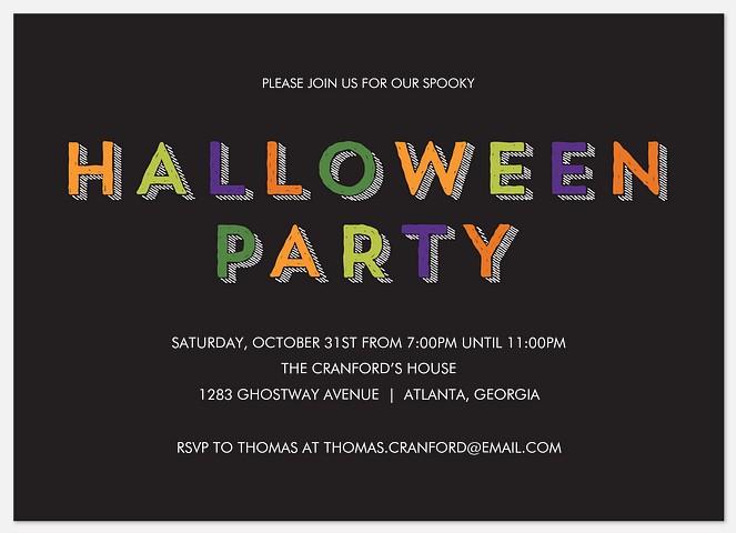 Halloween Party Holiday Party Invitations