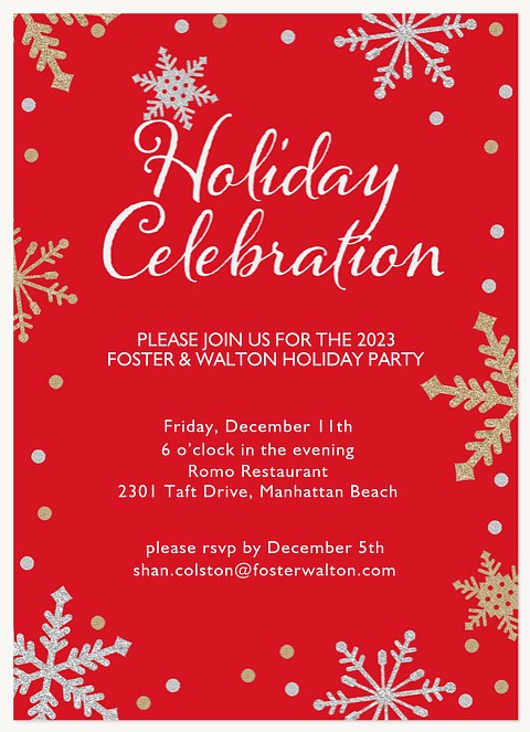 Time to Sparkle Holiday Party Invitations