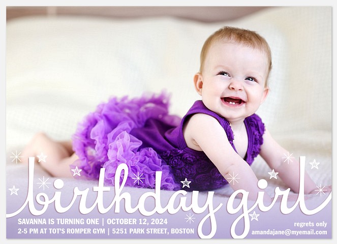 Wishes & Whimsy  Girl Birthday Invitations