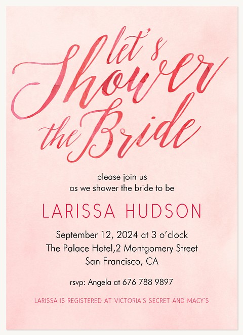 Timeless Bride  Bridal Shower Invitations