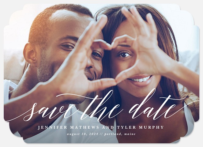 Adoring Script Save the Date Photo Cards