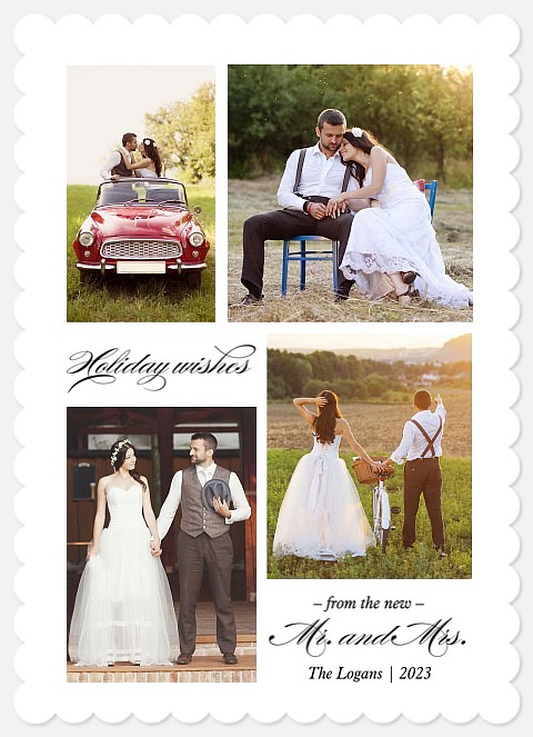 Marry Wishes Newlywed Christmas Cards
