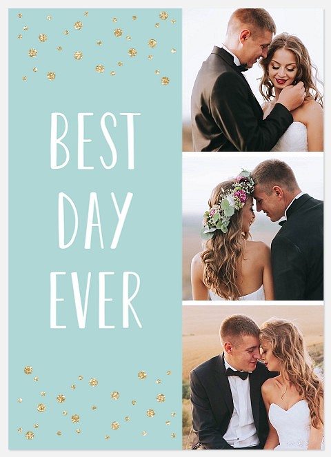 Best Day Ever Wedding Thank You Cards