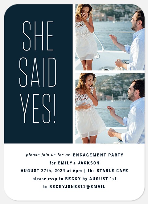 Said Yes Engagement Party Invitations
