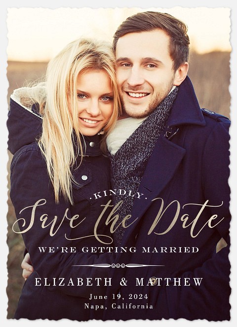Classically Us Save the Date Photo Cards