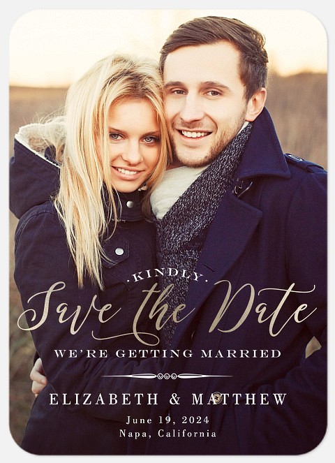 Classically Us Save the Date Photo Cards