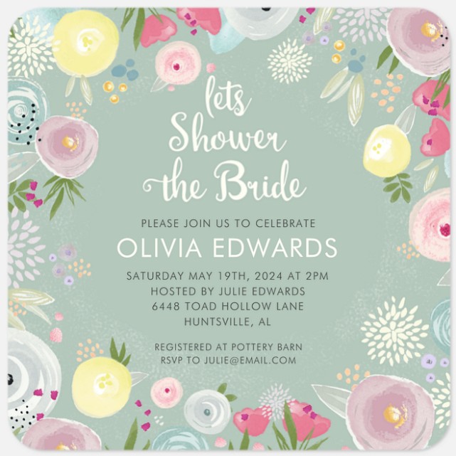 Lush Garden Bridal Shower Invitations
