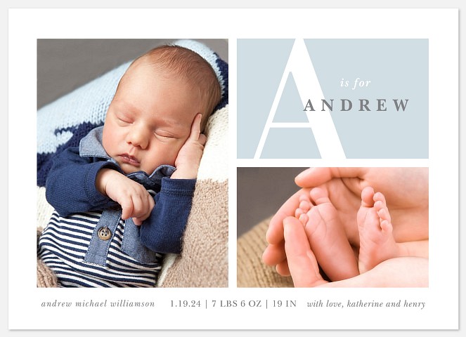 Adored Adventure Baby Birth Announcements