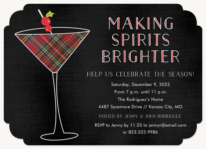 Making Spirits Brighter Holiday Party Invitations