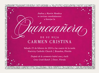 Vibrant Celebration  Quinceañera Invitations