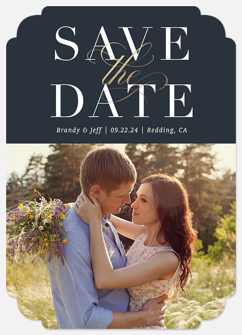 Classic Simplicity Save the Date Photo Cards