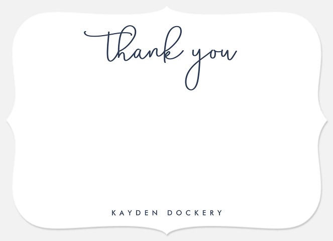 Charming Calligraphy Thank You Cards 