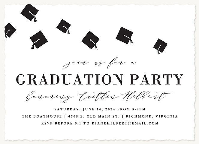 Hat Toss | Graduation Invitations