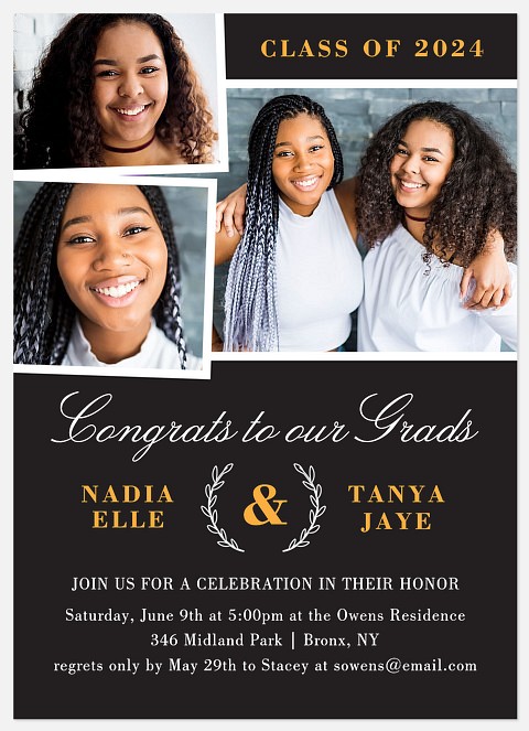 Double Congrats Graduation Cards