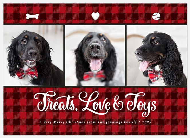 Treats and Love Holiday Photo Cards