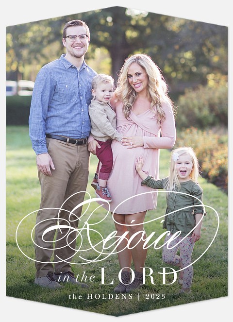 Rejoice in the Lord Holiday Photo Cards