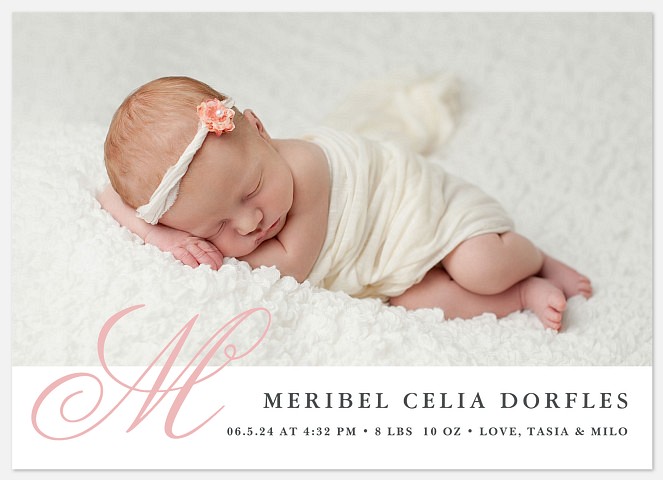 Uptown Charmer Baby Birth Announcements