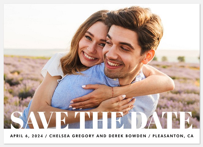 Bold Overlay Save the Date Photo Cards