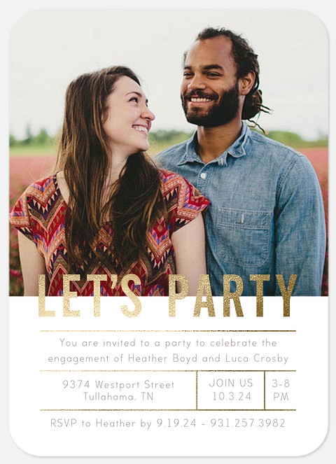 Soho Grid Engagement Party Invitations