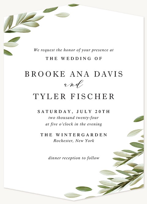 Simple Greenery | Wedding Invitations