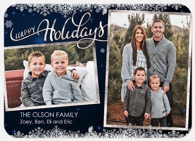 Winter Snow Holiday Photo Cards
