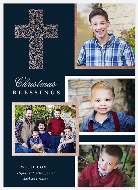 Gilded Cross Holiday Photo Cards