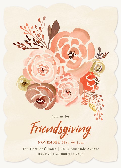 Friendsgiving Bouquet Thanksgiving Cards