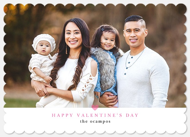 Simple Heart Valentine Photo Cards