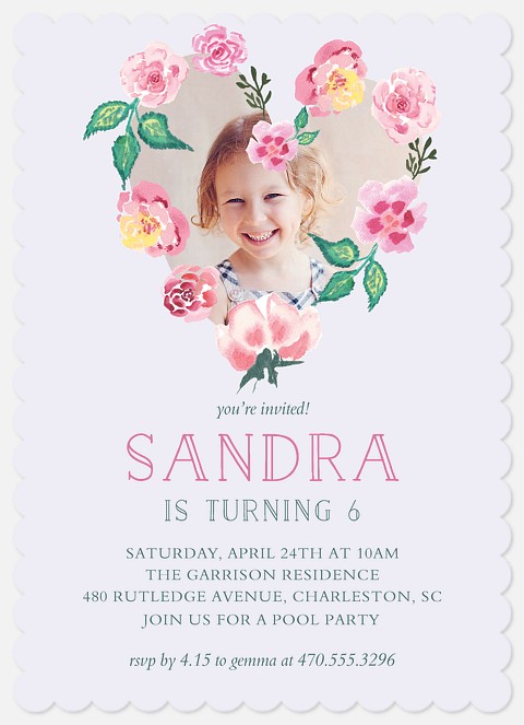 Precious Bouquet  Kids' Birthday Invitations