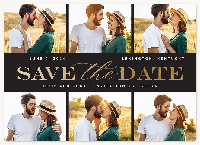 Elegant Collage Save the Date Magnets