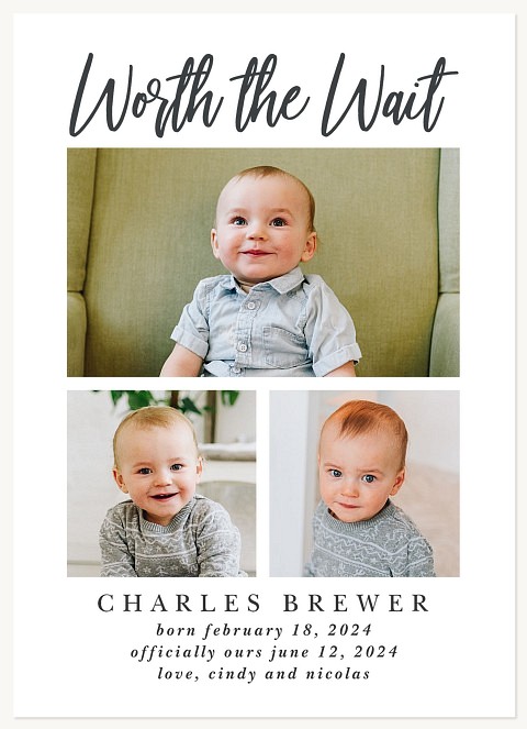 Worth Everything Baby Announcements