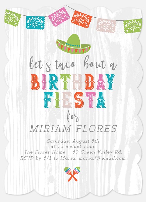Fiesta Time Kids' Birthday Invitations