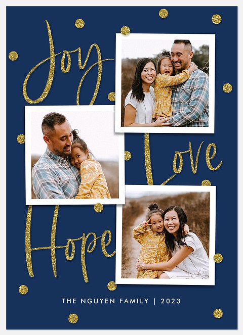 Glittering Hope Holiday Photo Cards