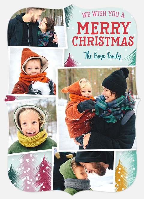 Forest Whimsy Holiday Photo Cards
