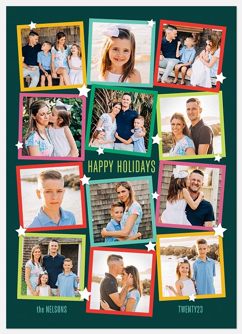 Colorful Snapshots Holiday Photo Cards