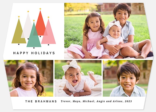 Mod Trees Holiday Photo Cards