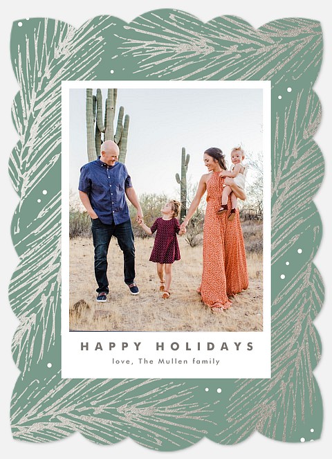 Silver Spruce Holiday Photo Cards