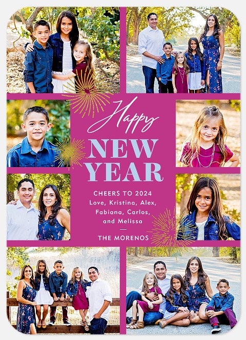 Fireworks Holiday Photo Cards