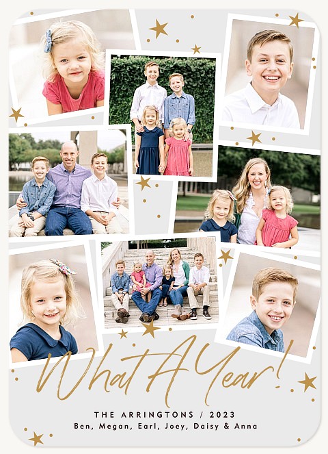 Scattered Stars Personalized Holiday Cards
