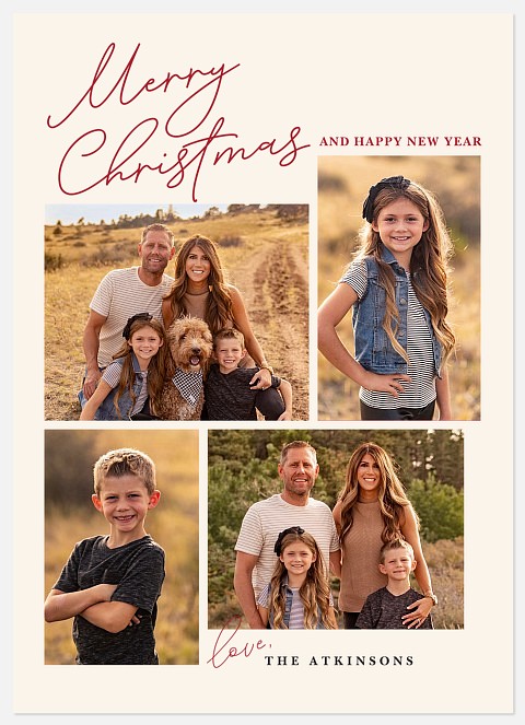 Merry Script Holiday Photo Cards