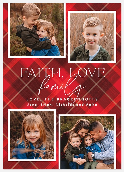 Faithful Argyle Holiday Photo Cards