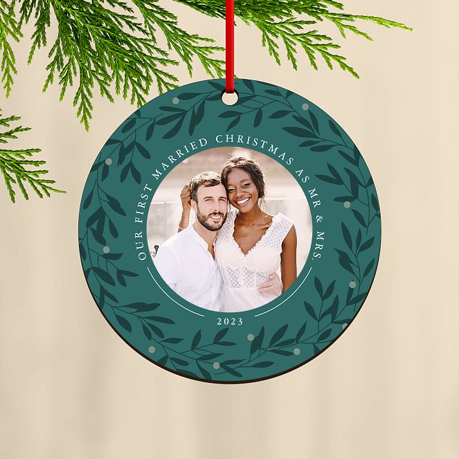 Married and Merry Custom Ornaments