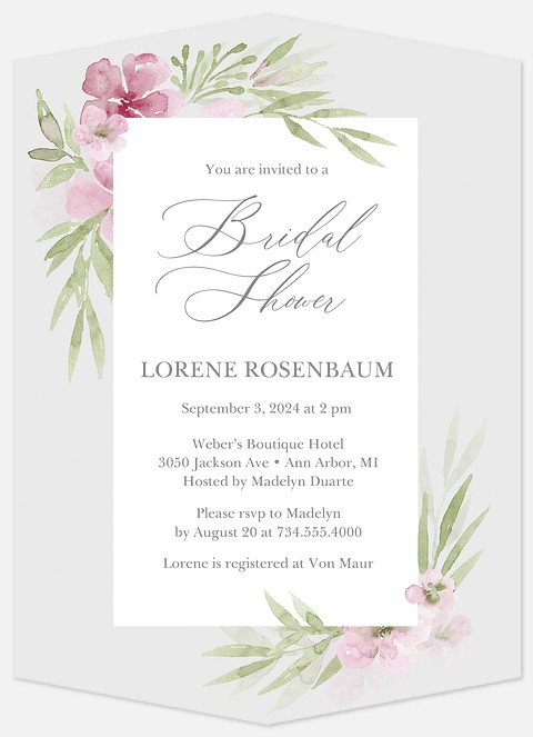 Flower Shower Bridal Shower Invitations