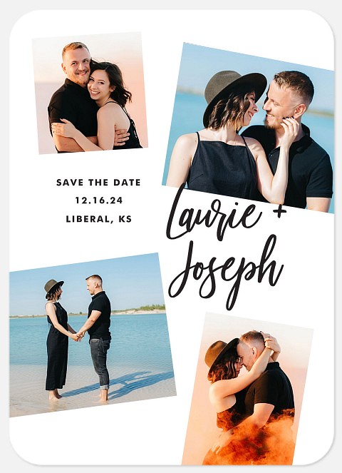 Simplified Collage Save the Date Photo Cards