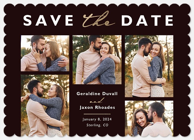 Bold Collage Save the Date Photo Cards