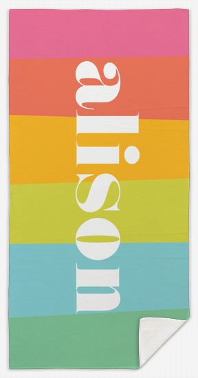 Rainbow Sorbet Custom Beach Towels