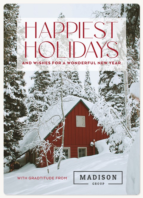 Winter Cabin Holiday & Christmas Magnet Cards
