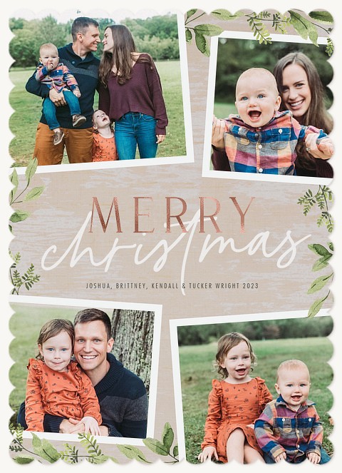 Rustica Personalized Holiday Cards