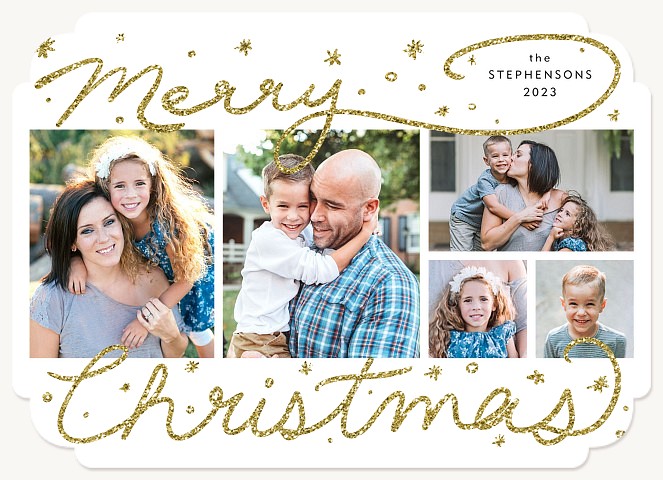 Extra Sparkly Personalized Holiday Cards