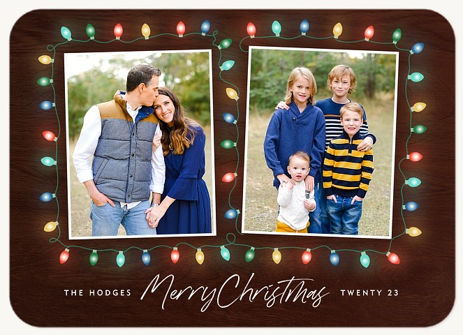Bright Light Duo Personalized Holiday Cards